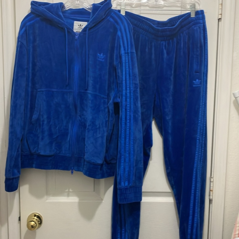 Adidas x Jeremy Scott Velour Tracksuit Terrycloth Sweatsuit Warmup Exercise Suit
